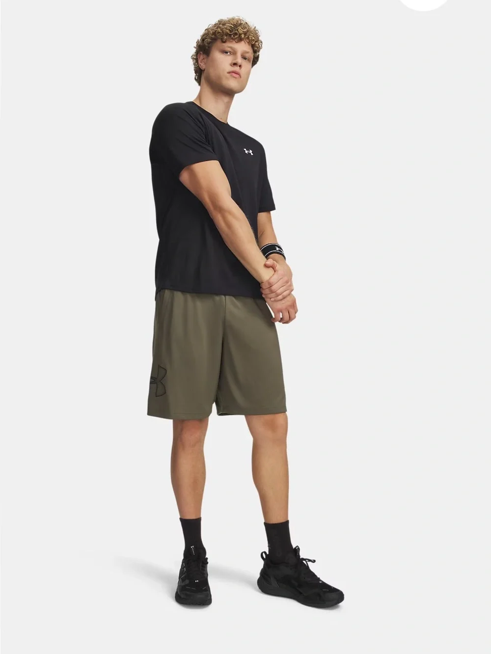Under Armour Tech Graphic Men’s Olive Training Shorts
